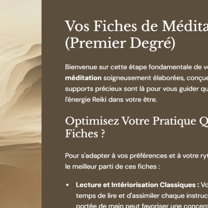 Formation Reiki 1er Degré Certifiante - Didier BassinSpirit