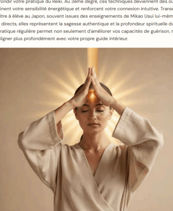 Formation Troisième degré Reiki à distance et certifiante 