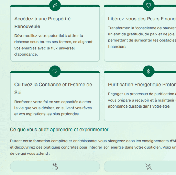 Formation pour manifester l'Abondance dans sa vie 