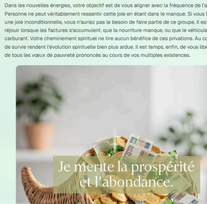 Formation pour manifester l'Abondance dans sa vie 