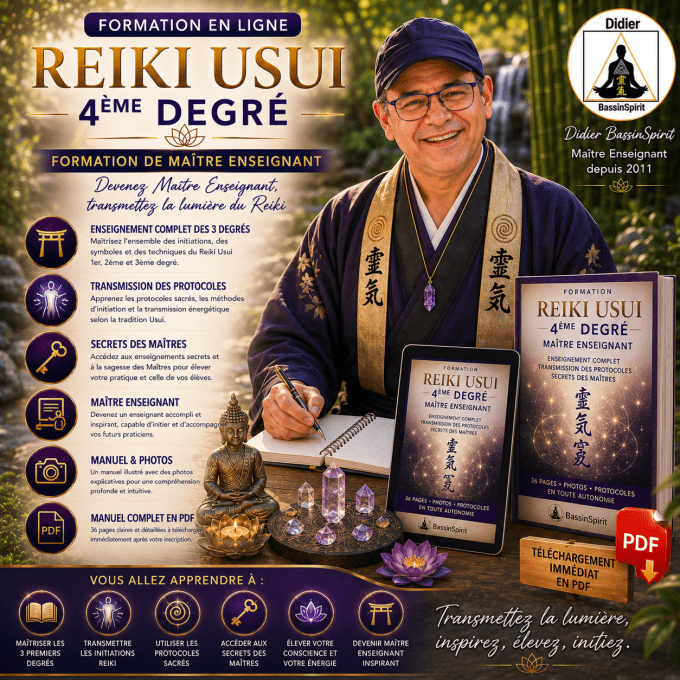 Formation au Quatrieme degré Reiki Maître-Enseignant à distance