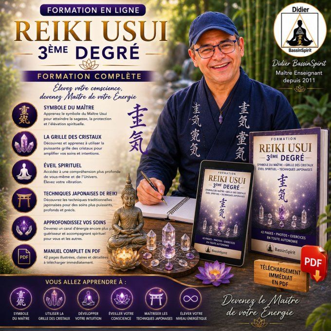 Formation Troisième degré Reiki à distance et certifiante 