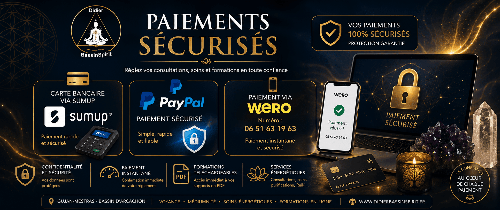 Mode de paiements Didier BassinSpirit
