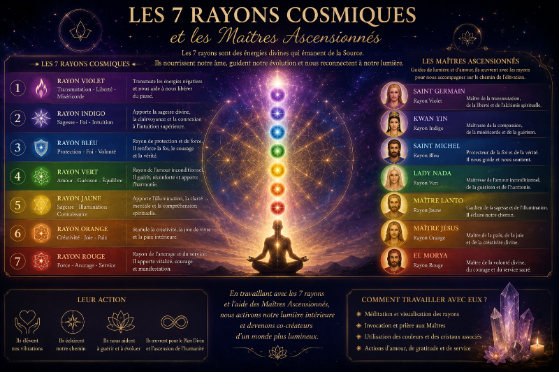 Les 7 Rayons cosmiques 