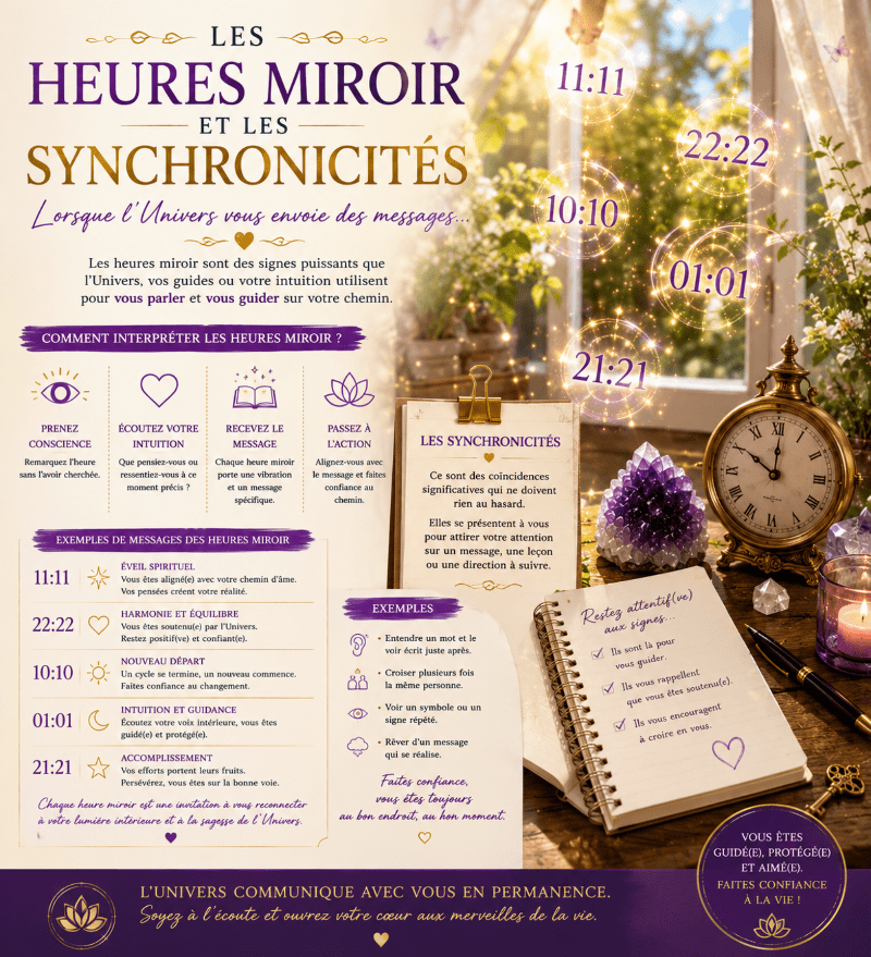 Signification des chiffres et des heures miroir